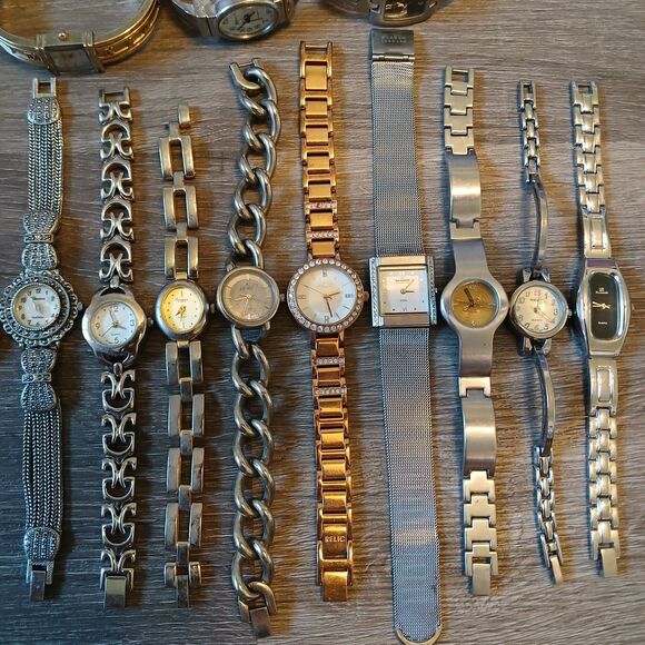 Lot 35+ Watches Parts/Repair ALL Metal Relic Nine West Rumours Armitron Gruen main image 5